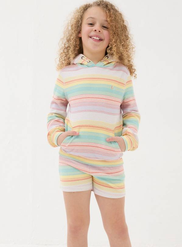  FATFACE Textured Stripe Popover Sweat 4-5 Years